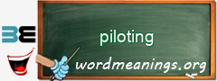 WordMeaning blackboard for piloting